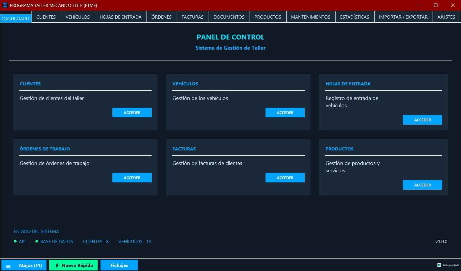 PTME - Panel de Control Desktop
