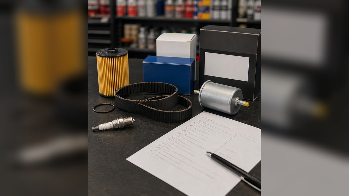 Recambios y orden de trabajo preparados con referencias de motor